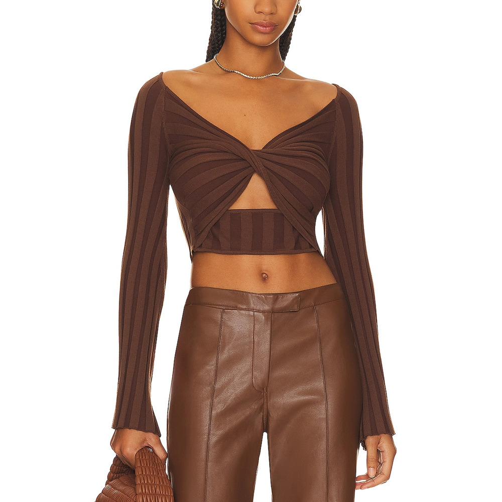 Sovere 'Radiant' Brown Knit Top Size XS